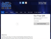 Tablet Screenshot of justcheerallstars.com